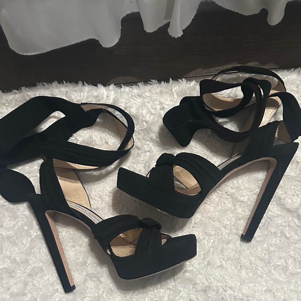 Jimmy Choo Black Platform Heels